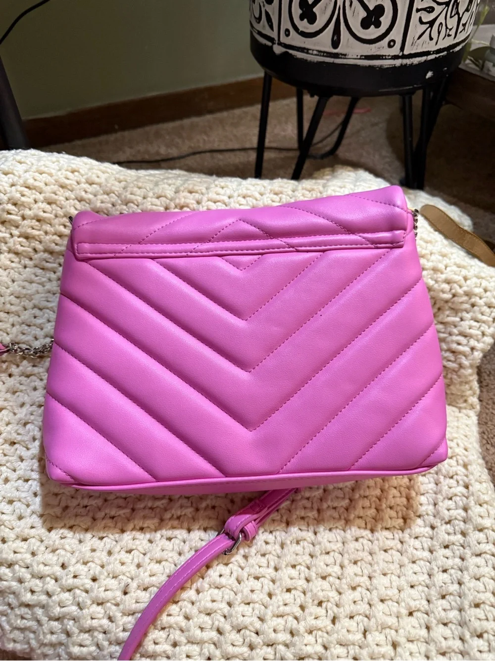 Pink shoulder purse